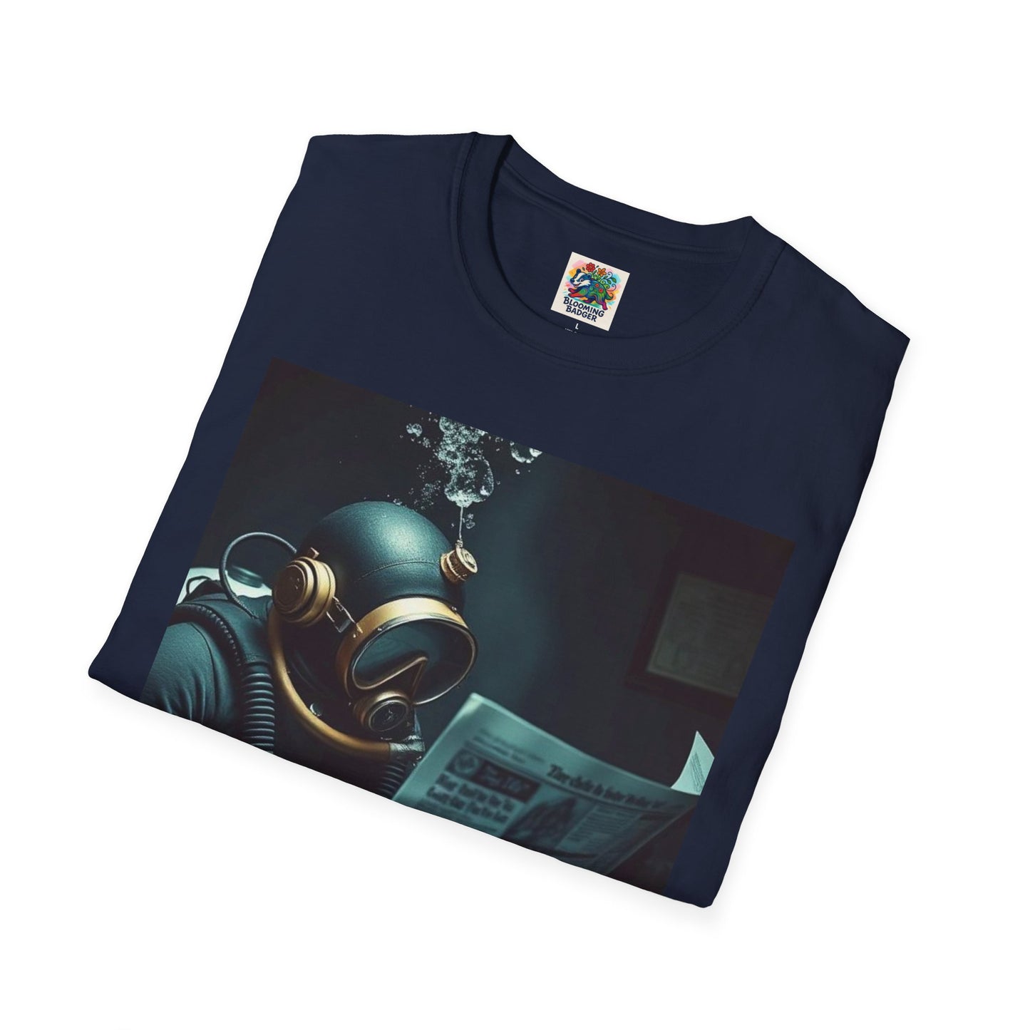 Diver Softstyle T-Shirt - Deep Sea Newspaper Reader