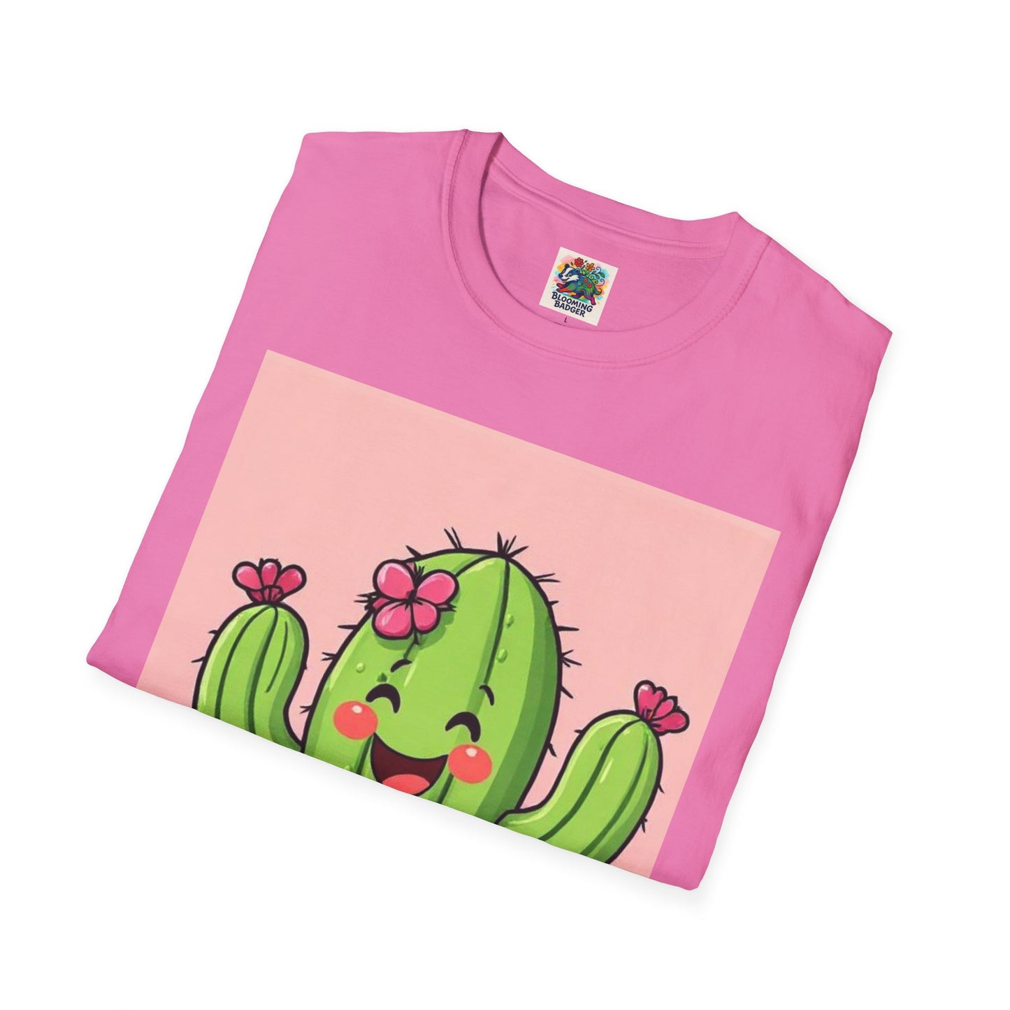 Cactus T-Shirt - Smiling Cactus Design