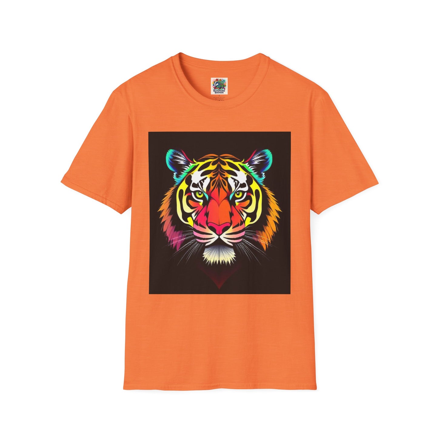 Rainbow Tiger Face T-Shirt
