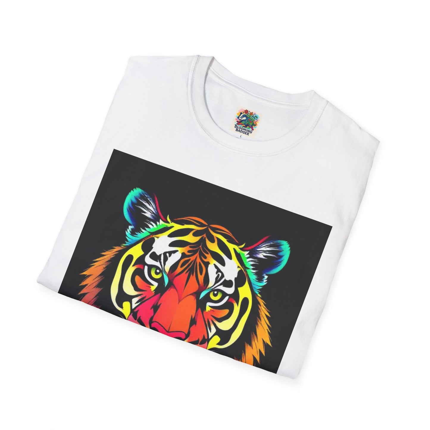 Rainbow Tiger Face T-Shirt