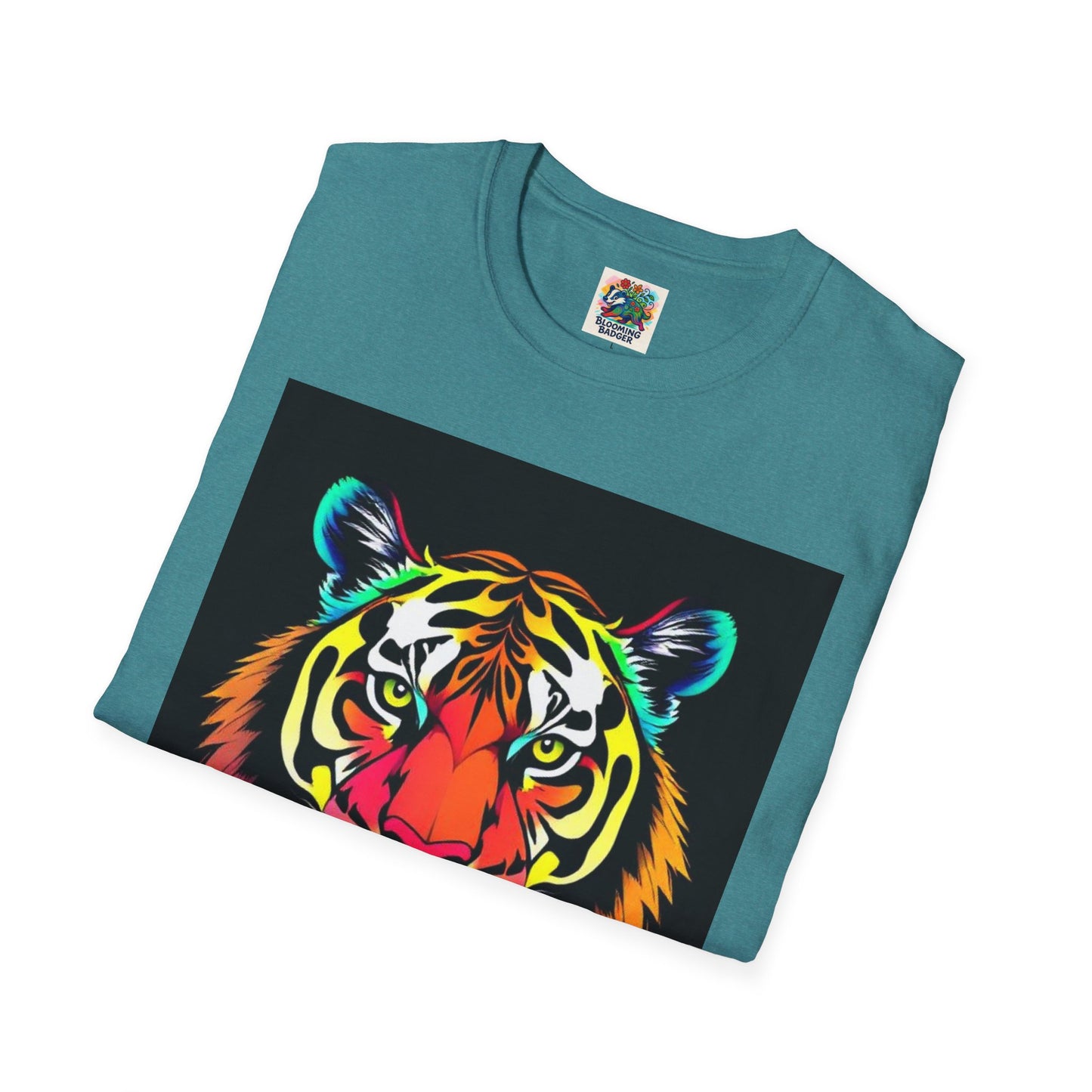 Rainbow Tiger Face T-Shirt
