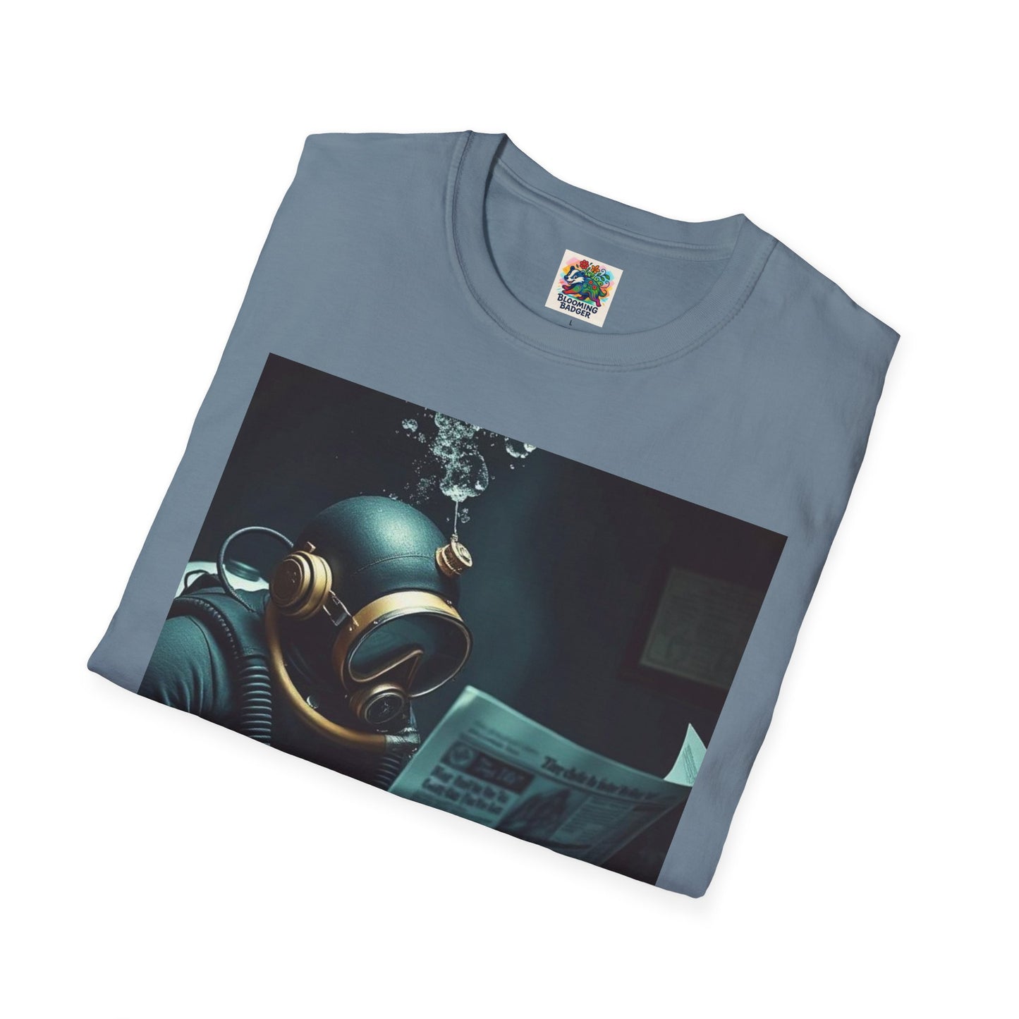 Diver Softstyle T-Shirt - Deep Sea Newspaper Reader