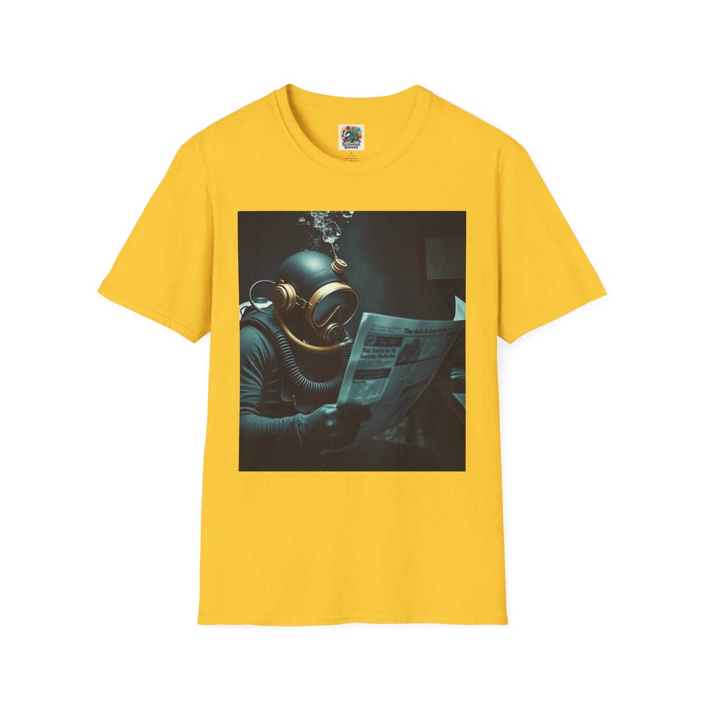 Diver Softstyle T-Shirt - Deep Sea Newspaper Reader