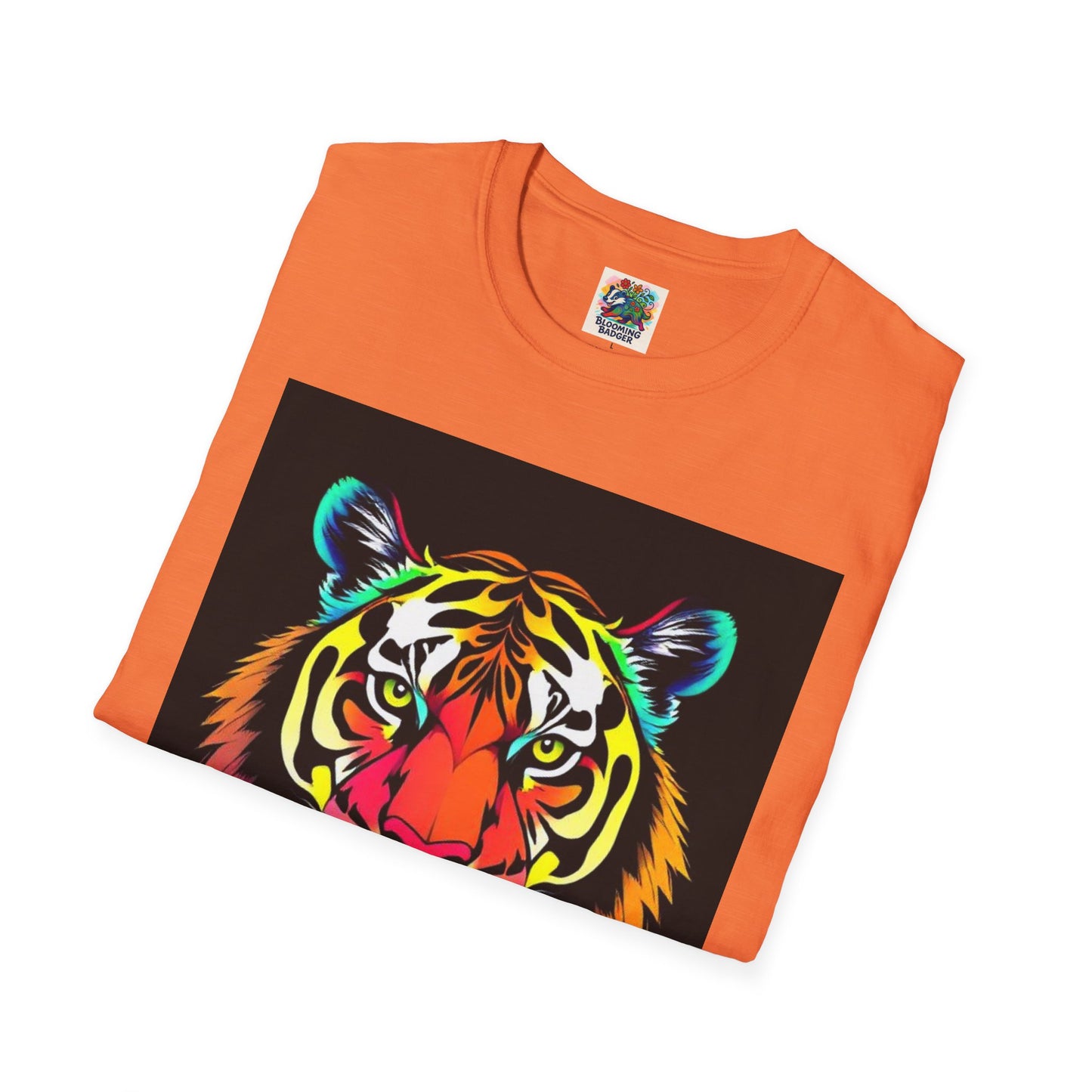 Rainbow Tiger Face T-Shirt