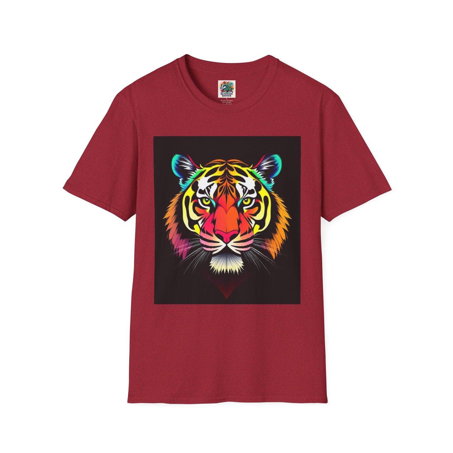 Rainbow Tiger Face T-Shirt