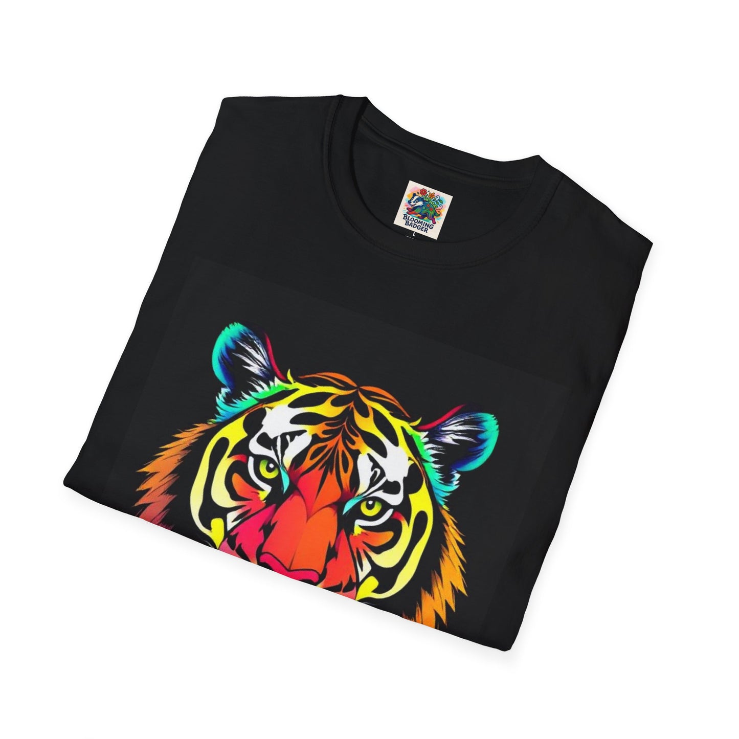 Rainbow Tiger Face T-Shirt