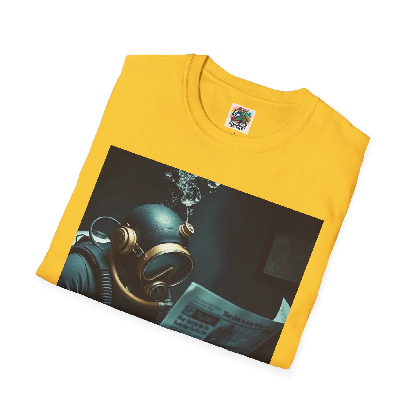 Diver Softstyle T-Shirt - Deep Sea Newspaper Reader