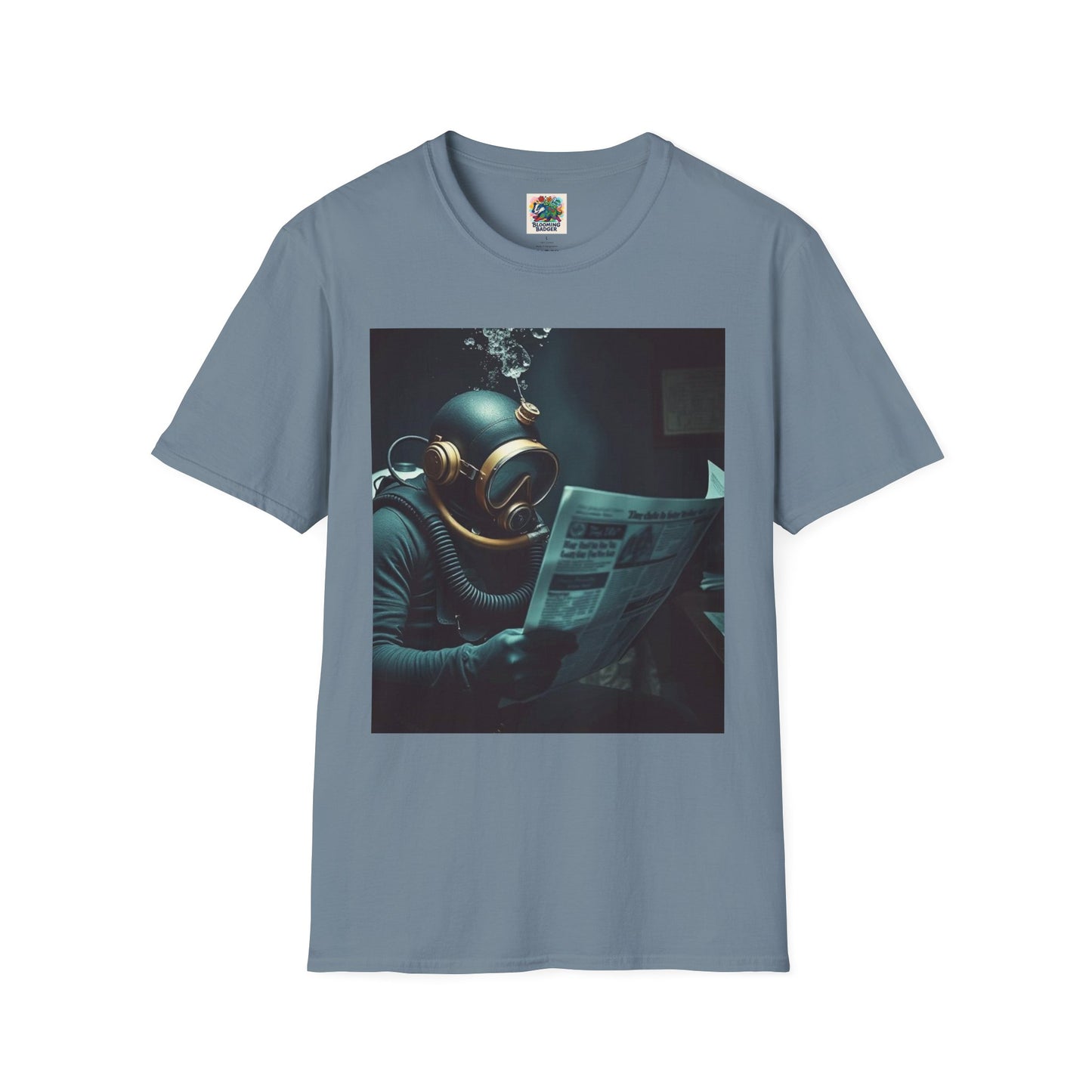 Diver Softstyle T-Shirt - Deep Sea Newspaper Reader