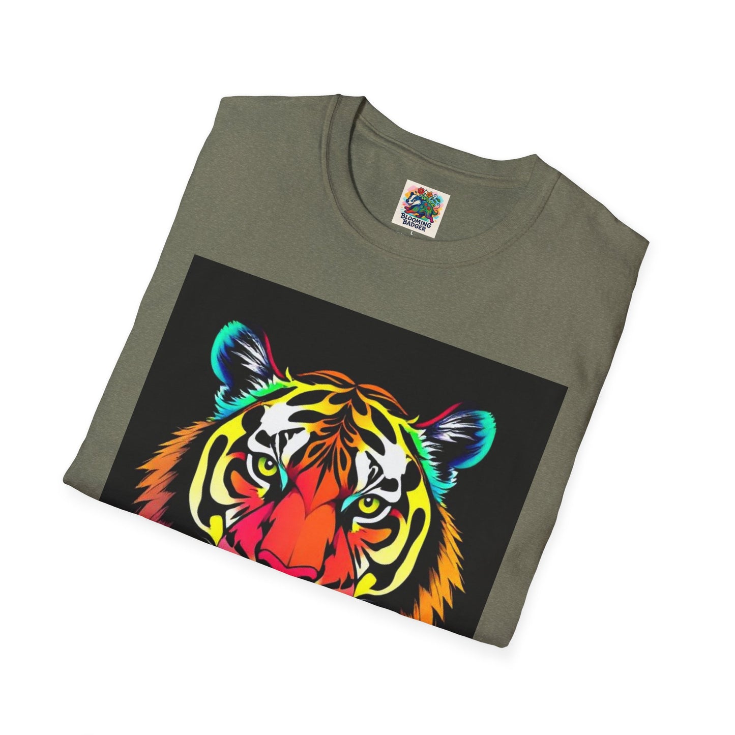 Rainbow Tiger Face T-Shirt
