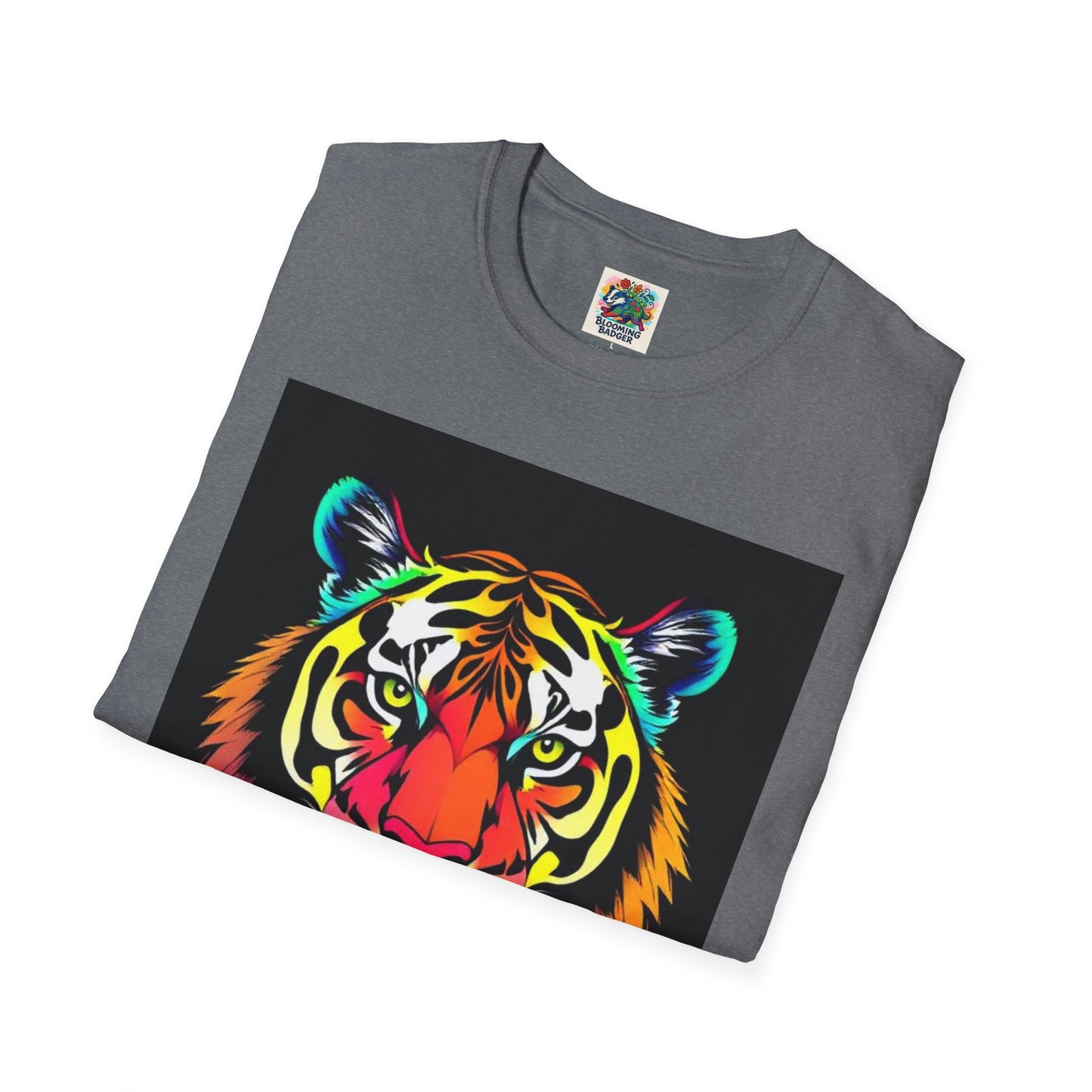 Rainbow Tiger Face T-Shirt