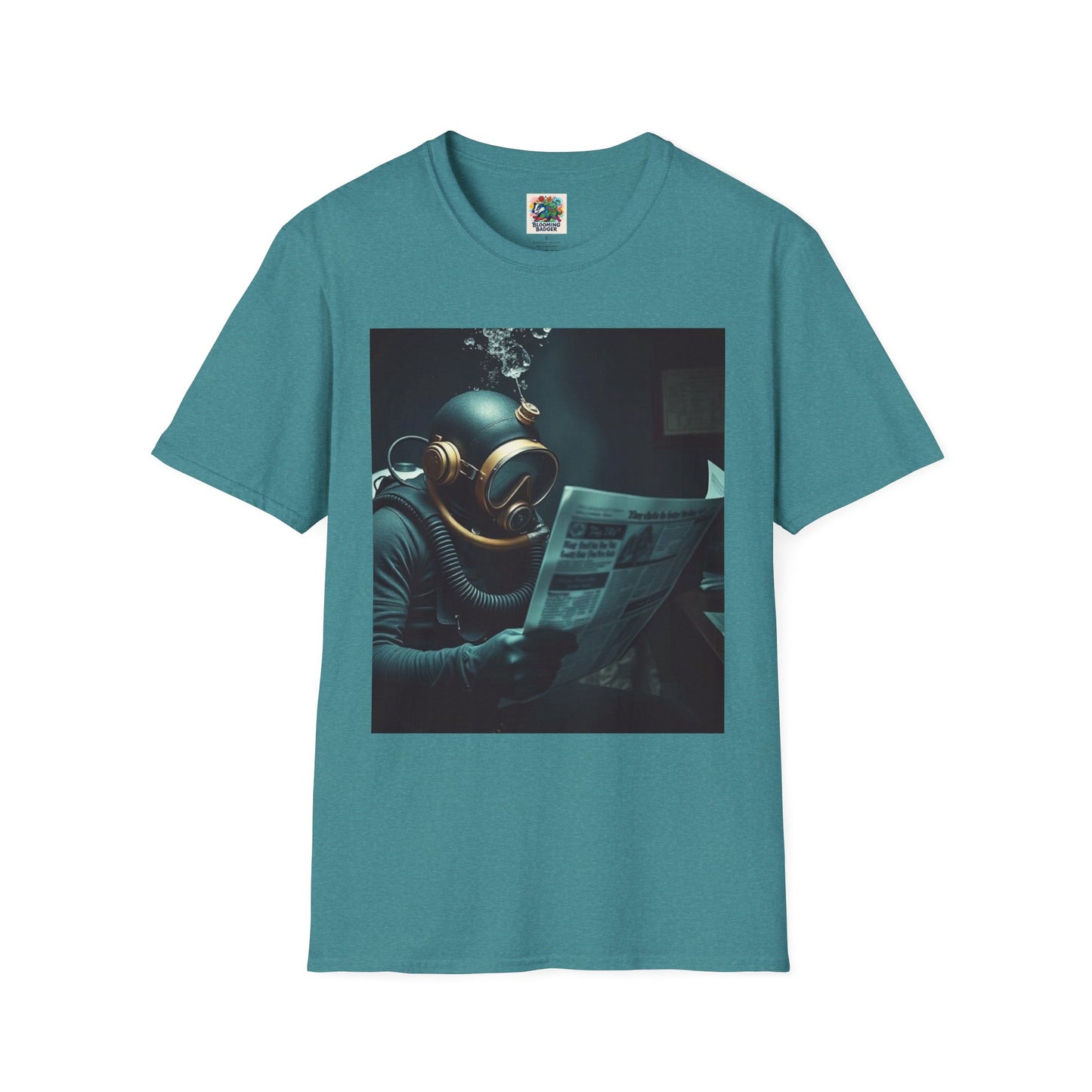 Diver Softstyle T-Shirt - Deep Sea Newspaper Reader