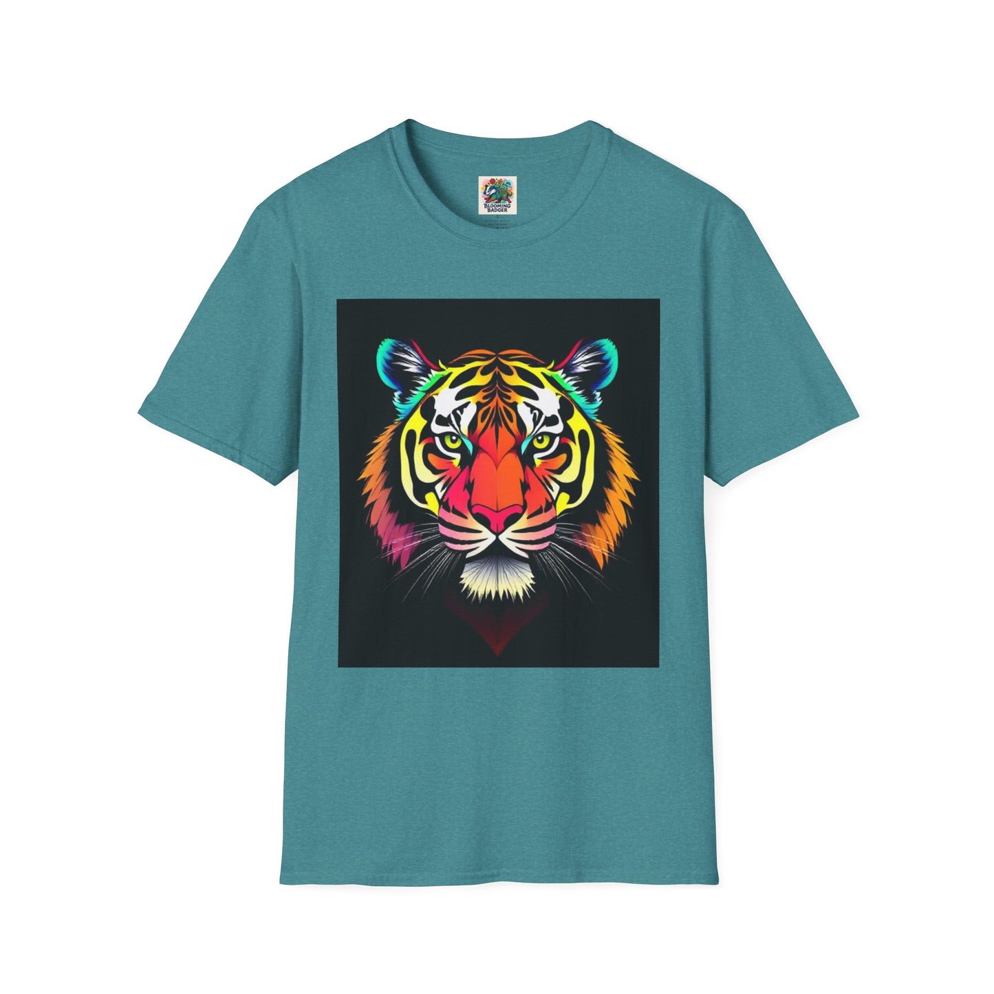 Rainbow Tiger Face T-Shirt