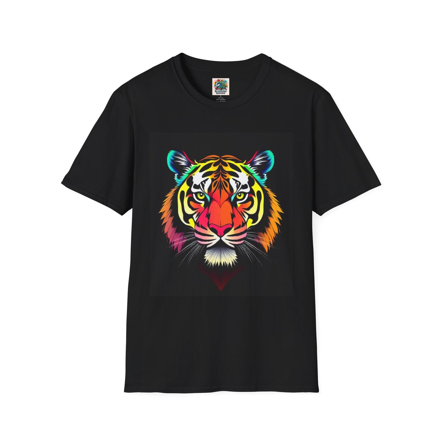 Rainbow Tiger Face T-Shirt