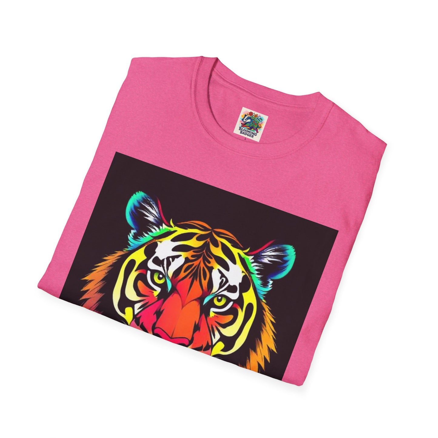 Rainbow Tiger Face T-Shirt