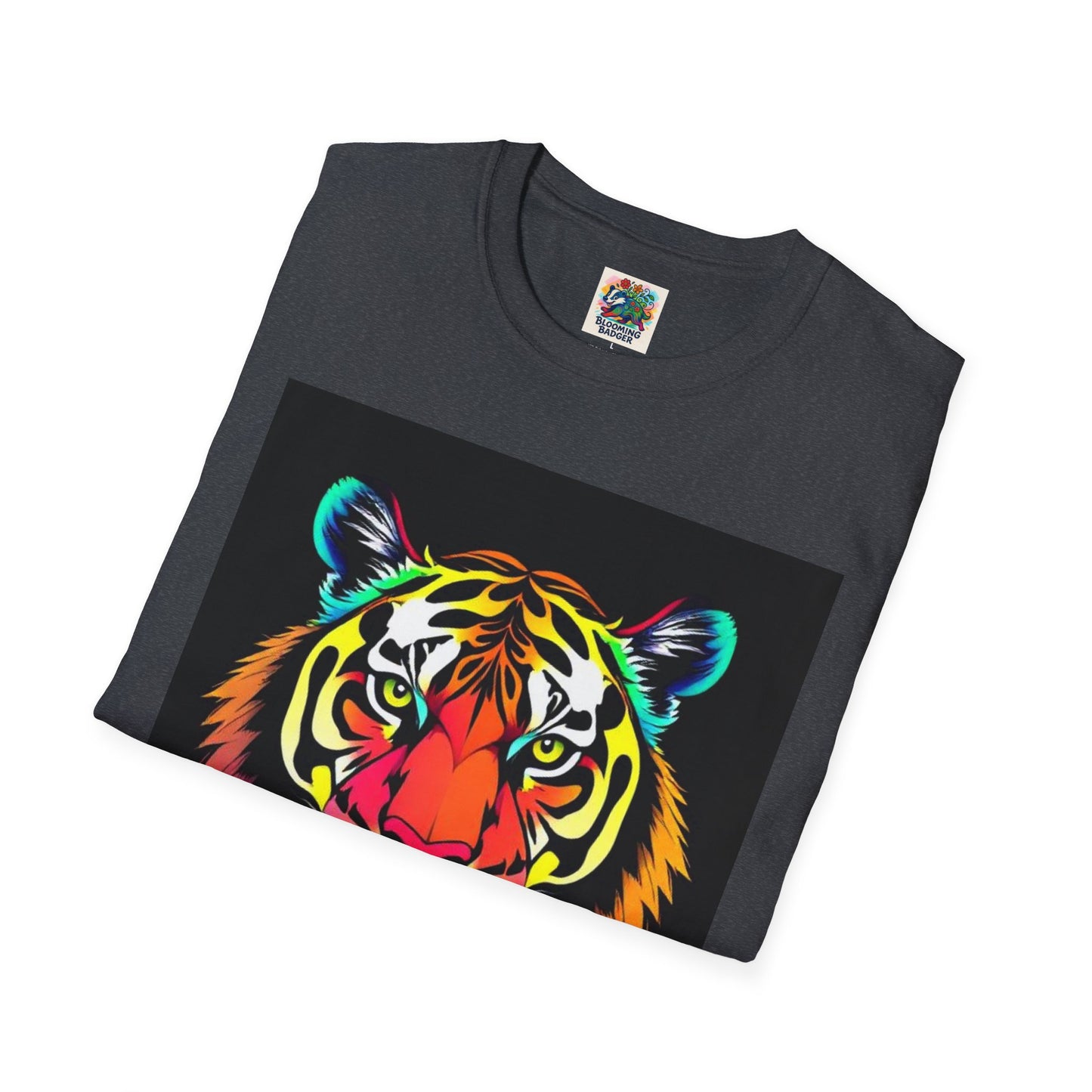 Rainbow Tiger Face T-Shirt