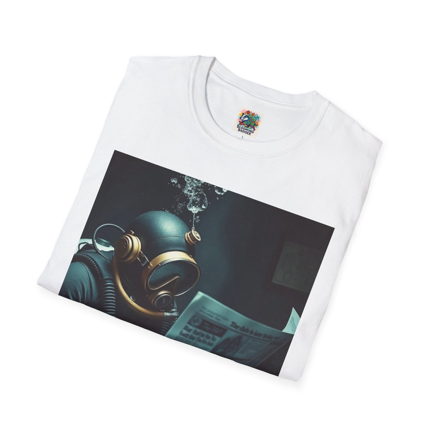 Diver Softstyle T-Shirt - Deep Sea Newspaper Reader
