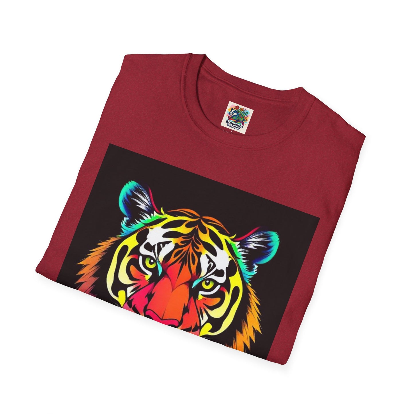 Rainbow Tiger Face T-Shirt