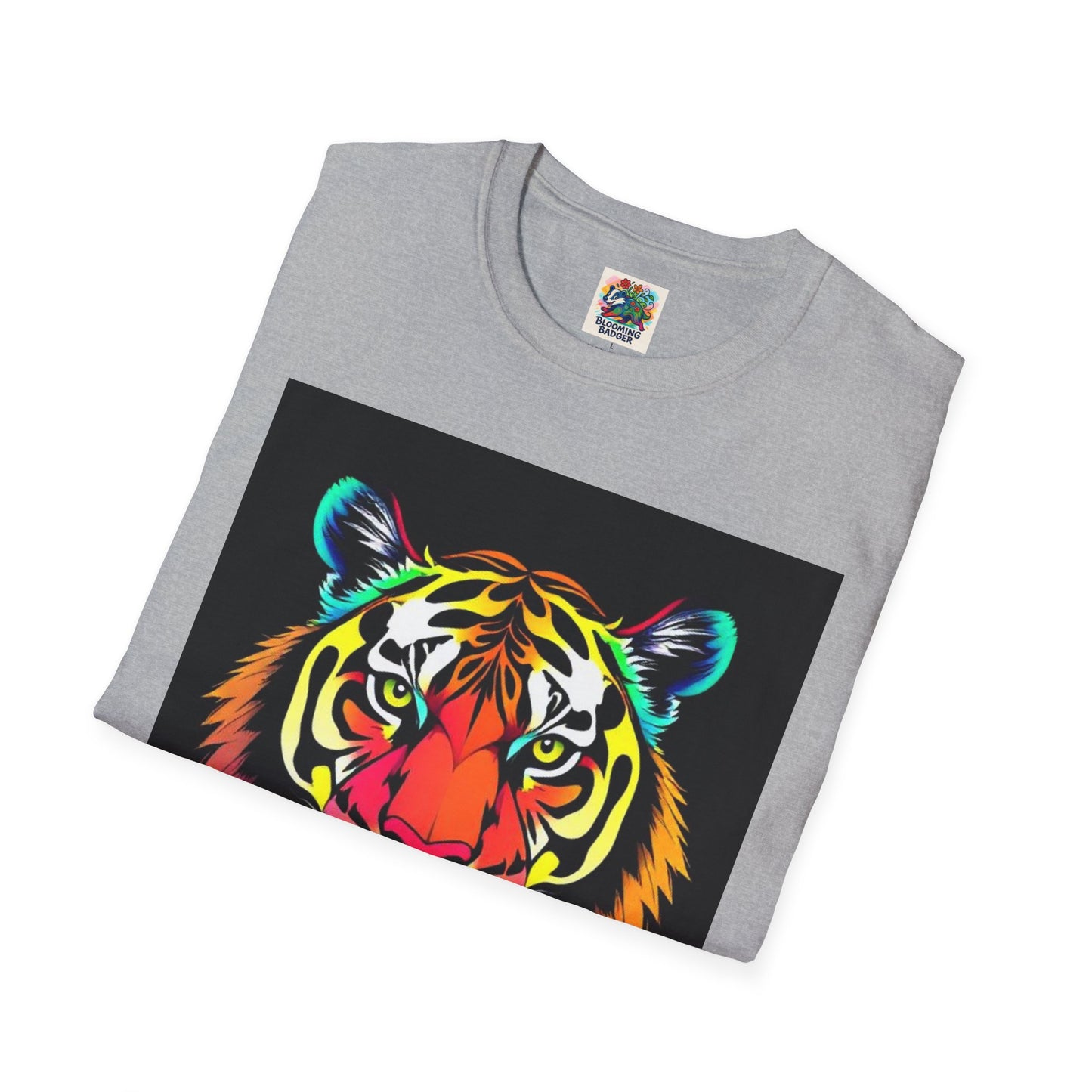 Rainbow Tiger Face T-Shirt