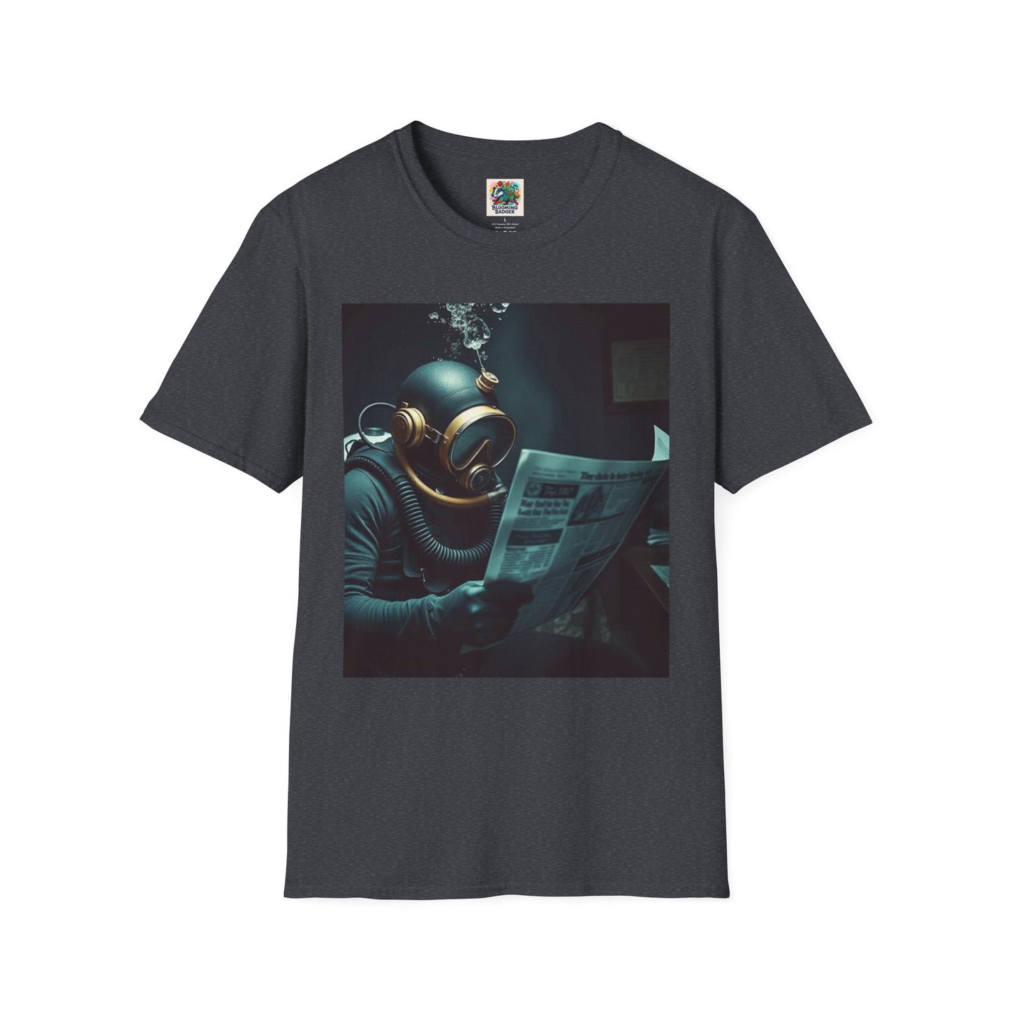 Diver Softstyle T-Shirt - Deep Sea Newspaper Reader