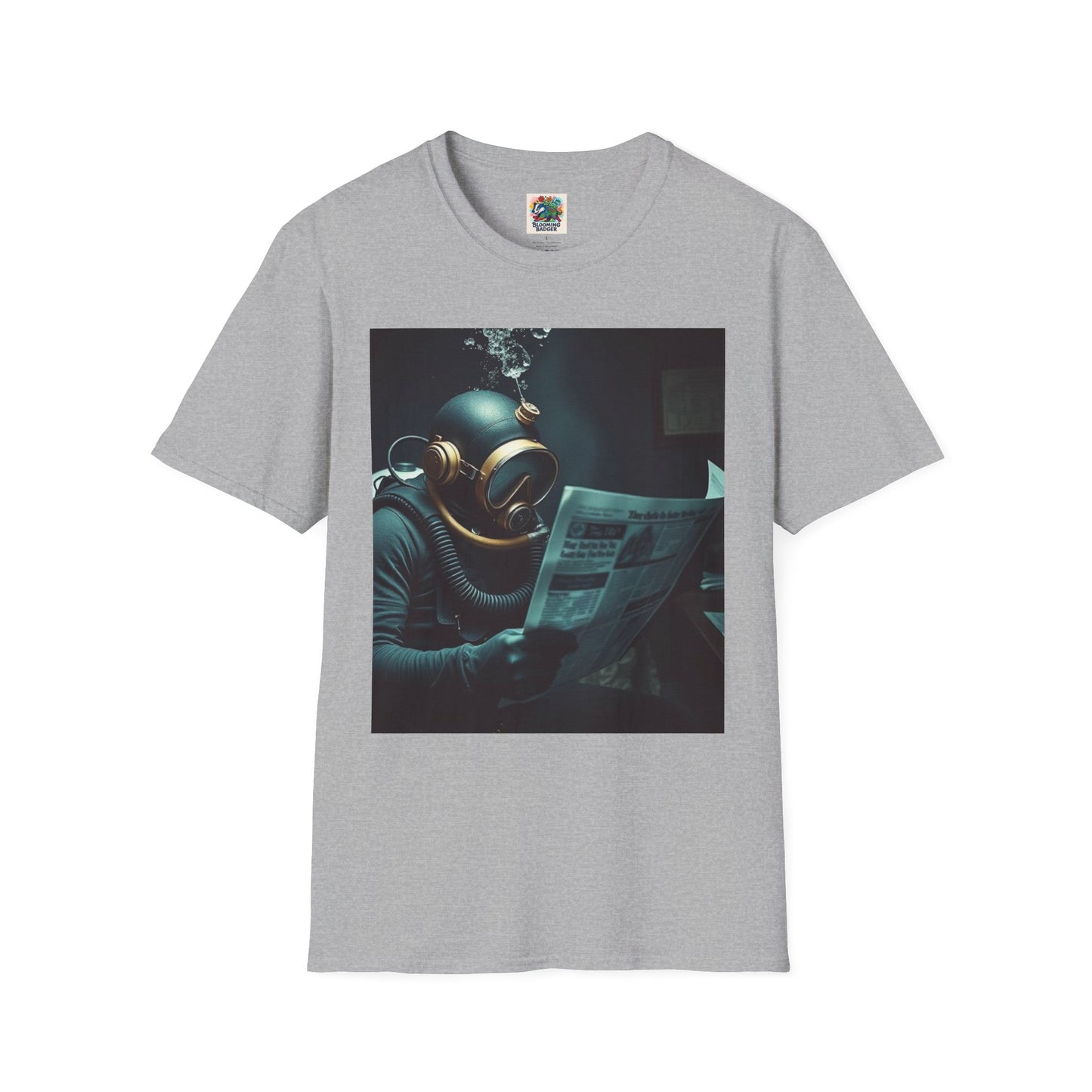 Diver Softstyle T-Shirt - Deep Sea Newspaper Reader