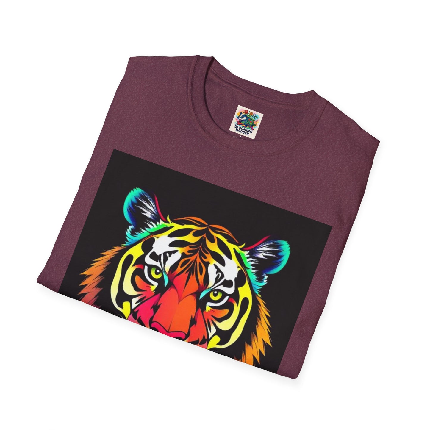Rainbow Tiger Face T-Shirt