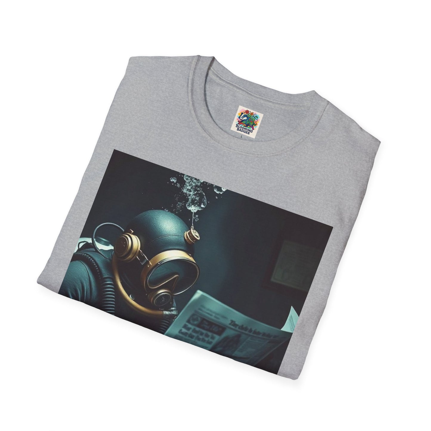 Diver Softstyle T-Shirt - Deep Sea Newspaper Reader