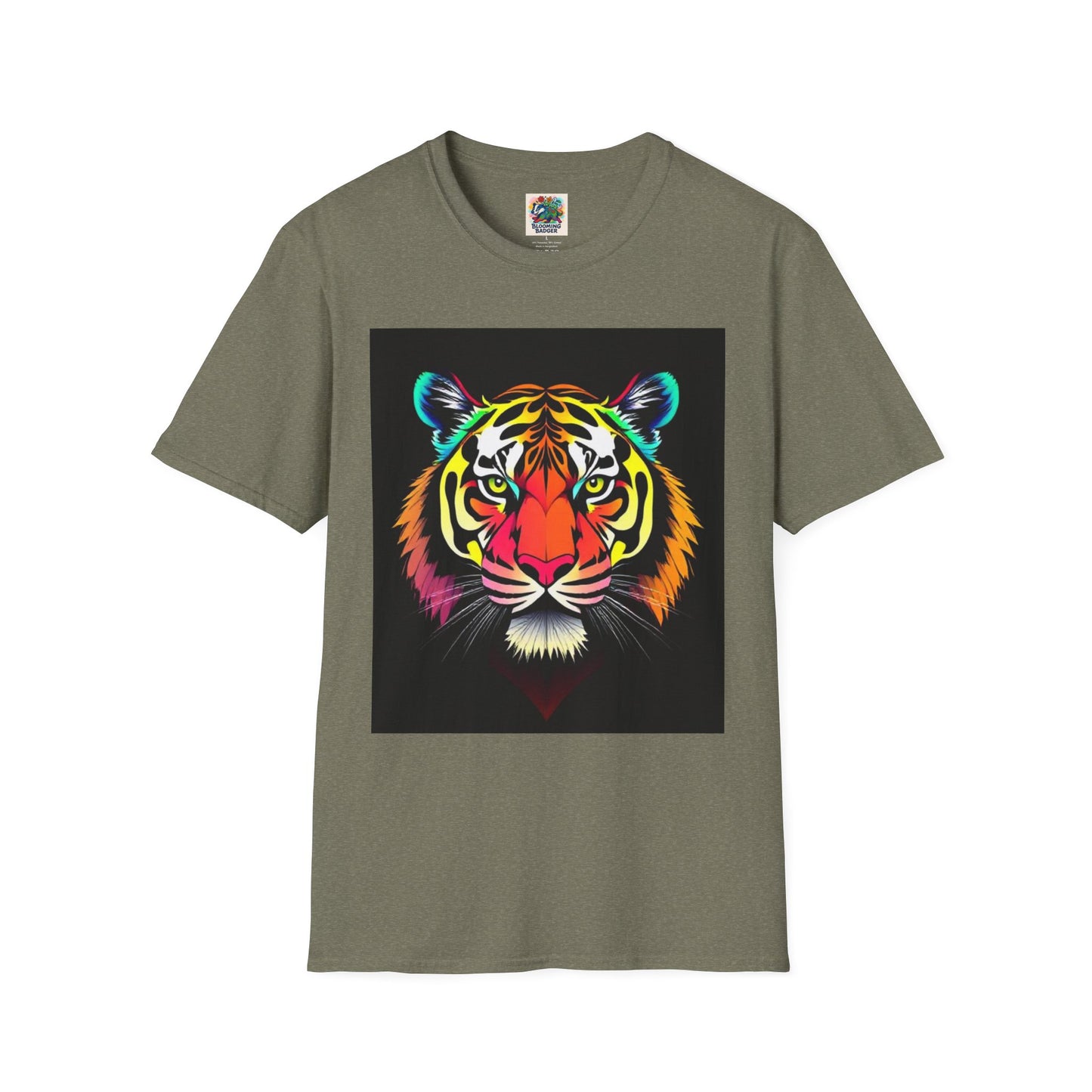 Rainbow Tiger Face T-Shirt