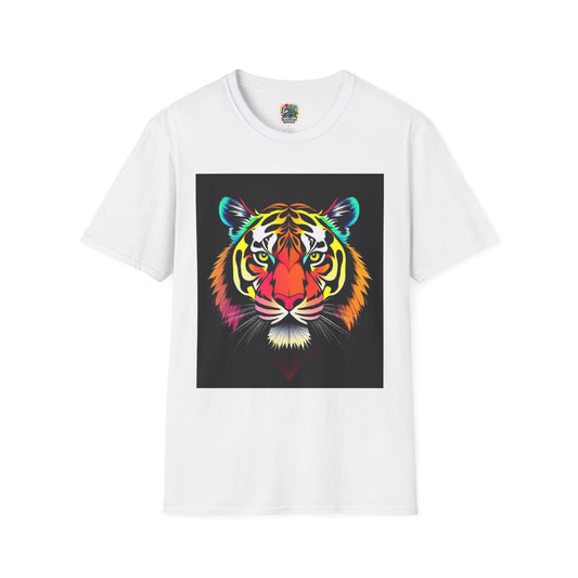 Rainbow Tiger Face T-Shirt