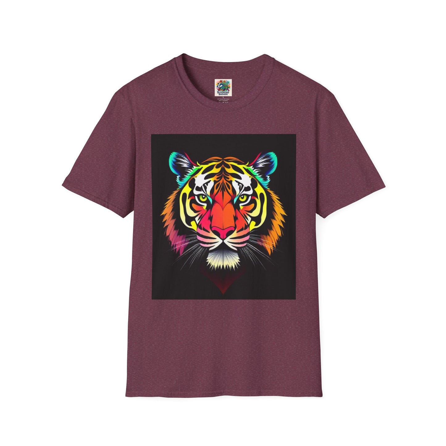 Rainbow Tiger Face T-Shirt
