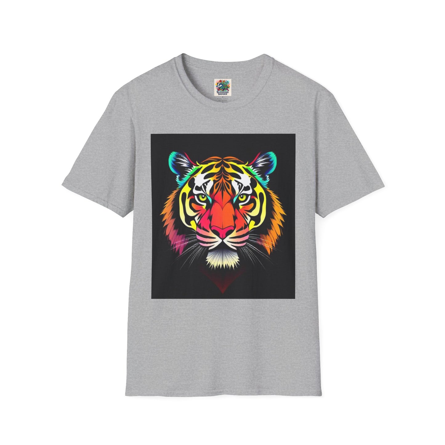 Rainbow Tiger Face T-Shirt