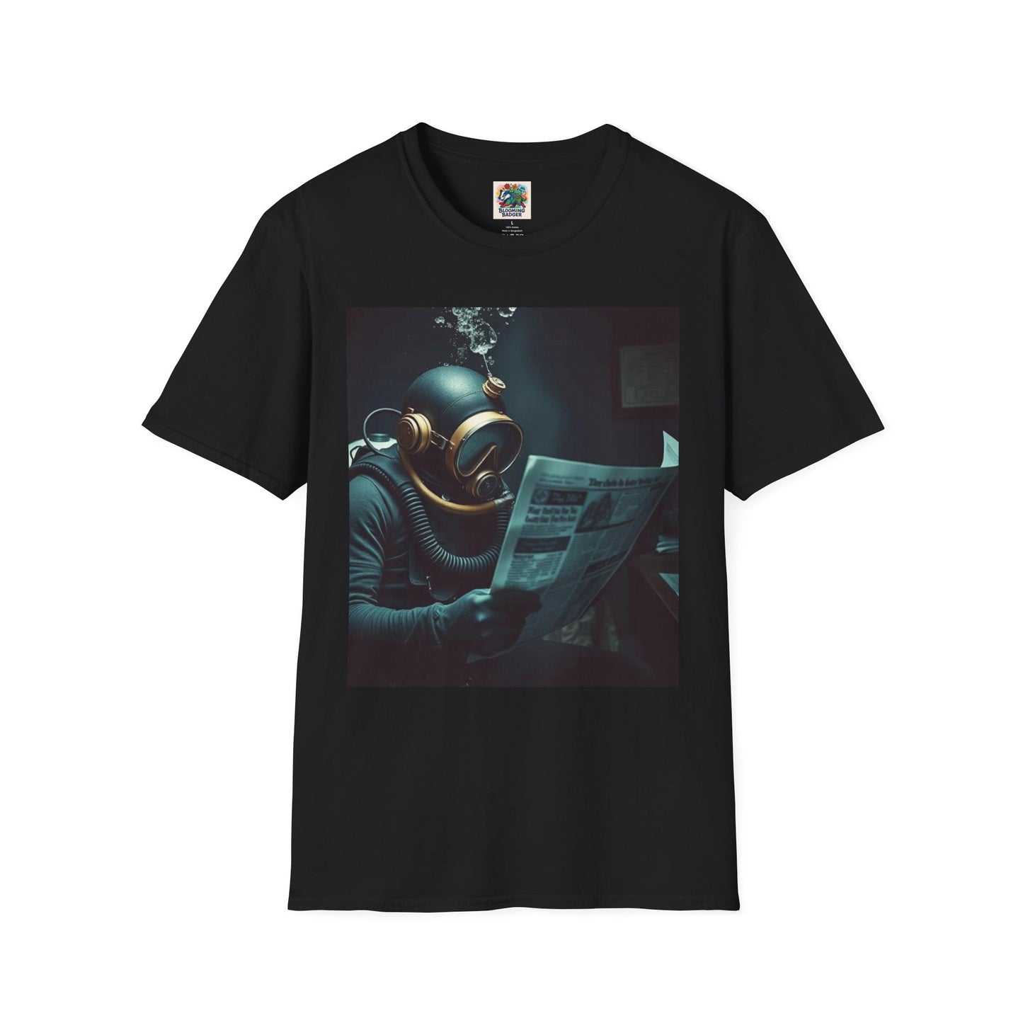 Diver Softstyle T-Shirt - Deep Sea Newspaper Reader