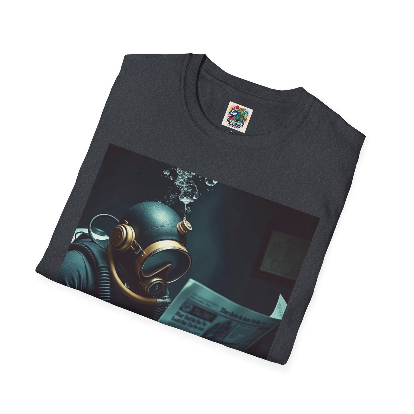 Diver Softstyle T-Shirt - Deep Sea Newspaper Reader